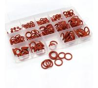 Boxed VMQ NBR FKM O-Ring Set Rubber Washer Seals Assortment Red/Black/Green O-Ring Seals Set For Car Gasket(100Pcs FKM Brown)
