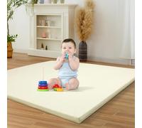 BoxedHome Extra Thick Baby Play Mat 122x122x3.6cm-Non-Toxic Vegan Leather, Waterproof, Safe Floor Mat for Iinfant & Toddler (Beige)