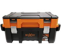 Boxer® 17” Heavy Duty Tool Box | 58x35.4x28.6 cm | Aluminium Handle | Sturdy Design with Metal Buckles | Customisable Storage