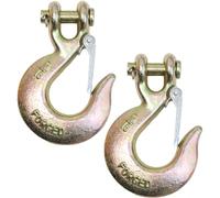 Boxer 2 Pack - 5/16” Grade 70 Forged Clevis Slip Hook with Safety Latch, 18,800lbs Breaking Strength, for Chain Hooks, Transport and Towing Trucks