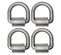 Boxer 3/4” Weld-On Heavy Duty Forged D Rings, 4 Pack 26,500 Pounds, Raw Finish, for Flatbeds Tie-Down Anchor