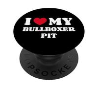 Boxer American Pit Bull Terrier Mix I Love My Bullboxer Pit PopSockets Adhesive PopGrip