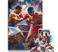 Boxer Battle JigsawPuzzle 1000 Pieces for Teenagers,Educational Games Home Decoration Deal As Gifts for The Whole Family 38x26cm