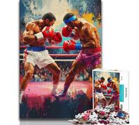 Boxer Battle JigsawPuzzle 1000 Pieces for Teenagers,Stress Reliever Difficult Challenge Unique Home Decor And Gifts (50x75cm)