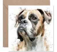 Boxer Birthday Card for Men Women - Dog Breeds - Happy Birthday Card for Sister Auntie Daughter Uncle, 145mm Bday Greeting Cards