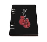 Boxer Boxing Gloves A5 Refillable Notebook Ruled Paper Writing Journal Binder 90 Sheets 6-Ring