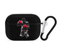 Boxer Boxing Gloves Hard Shell Case Skin Accessories Cover with Keychain Compatible with AirPods Pro