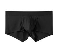 Boxer Briefs Mens Breathable Mens Boxers Tight Fit Threaded Breathable Boxer Comfort U Convex Pouch Boxers Mid Rise Youth Underwear Basic Sports Underwear Solid Color Stretchy Underpants Boxer