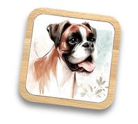 Boxer Coaster - Wooden Dog Breed Gift for Dog Lovers & Owners