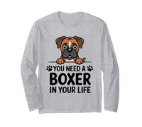 Boxer Cute Dogs Puppies Pets Animals Long Sleeve T-Shirt
