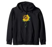 Boxer Dad Sunflower Boxer Lover Gifts Dog Daddy Zip Hoodie