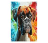 Boxer Dog 1000 Pc Classic Jigsaw Puzzle Cute Dog Pet Puzzle for Adults Hard Challenging Hobby Home Decor Poster Sturdy Creativity & Gift Giving 1000 PCS