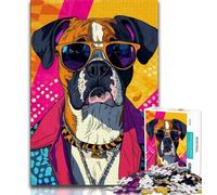 Boxer Dog 1000 Piece Jigsaw Puzzle for Adults And Teenagers,Quiz Game Wall Decoration Unique Birthday And Xmas Gifts 50x75cm