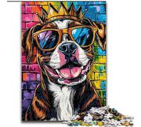 Boxer Dog 1000 Piece Jigsaw Puzzle for Adults Teens, Fun Games Wall Decoration Unique Birthday And Xmas Gifts (26x38cm)
