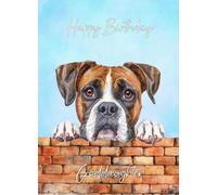 Boxer Dog Birthday Card for Goddaughter
