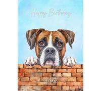 Boxer Dog Birthday Card for Mate