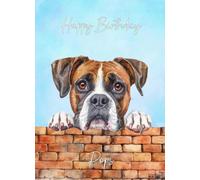 Boxer Dog Birthday Card for Pops