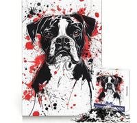 Boxer Dog Boxer_ Jigsaw Puzzles for Adults1000 Pieces Thought Training Restful Escape Uniform Cut Merry Gift (38X26CM)