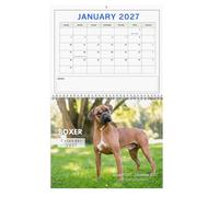 Boxer Dog Calendar - 2027 Wall Planner | Spacious Writing Area