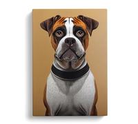 Boxer Dog Chalk Vol.2 Canvas Print | Gallery Wrapped 30mm Frame Wall Art | 30x20 inches | Ready to Hang | Modern Animals Picture | Living Room Bedroom Lounge Office