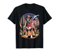 Boxer Dog Cowboy Dog Owner Pet Animal Boxer Dog T-Shirt