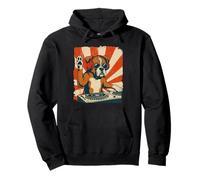 Boxer Dog DJ House Music Retro Dog Lover Pullover Hoodie