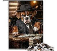 Boxer Dog Drinking 1000 Pieces Jigsaw Puzzles for Adults And Teens, for Age 14+ Home Art Decor Family Games Christmas Birthday Gifts (50x75cm)