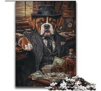 Boxer Dog Drinking 2000 Piece Jigsaw Puzzles for Adults, Stress Reliever Staycation Kill Time with Matching Poster And Trivia Sheet (70x100cm)