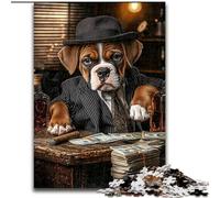 Boxer Dog Drinking Jigsaw Puzzles for Teenagers 1000 Jigsaws, Educational Games Home Decoration Deal As Gifts for The Whole Family (26x38cm)