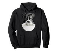 Boxer Dog Eating Ramen Noodles Funny Puppy Lover Pullover Hoodie