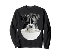 Boxer Dog Eating Ramen Noodles Funny Puppy Lover Sweatshirt