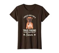 Boxer Dog German Boxers T-Shirt, Women, Brown, X-Large