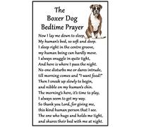 Boxer Dog Gift - Bedtime Prayer - Large Fun flexible Fridge Magnet- size 16cms x 10 cms (approx. 6" x4")