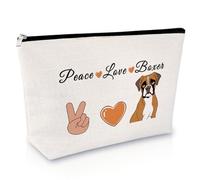 Boxer Dog Gift Makeup Bag Funny Boxer Dog Lover Gifts for Women Boxer Owner Gift Cosmetic Bag Boxer Dog Themed Gift Christmas Birthday Gifts for Pet Sister Boxer Mom Dog Lover Travel Toiletry Bag,