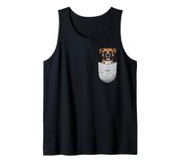 Boxer Dog in Pocket Funny Cute Pet Tank Top