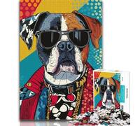 Boxer Dog Jigsaw Puzzles for Adults 1000 Piece Puzzle,Educational Games Home Decoration Deal As Gifts for The Whole Family (38x26cm)