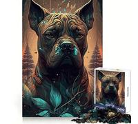 Boxer Dog Jigsaw Puzzles for Adults1000 Pieces Thought Training Restful Escape Uniform Cut Merry Gift (38X52CM)