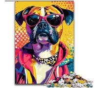 Boxer Dog Jigsaw Puzzles for Teenagers 1000 Piece, Fun Games Wall Decoration Unique Birthday And Xmas Gifts (26x38cm)