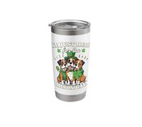 Boxer Dog Just Here for The Sheboxigans Dogs Patricks Day Stainless Steel Insulated Tumbler
