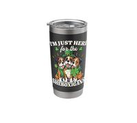 Boxer Dog Just Here for The Sheboxigans Dogs Patricks Day Stainless Steel Insulated Tumbler
