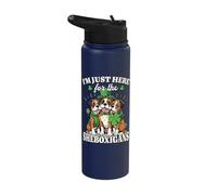Boxer Dog Just Here for The Sheboxigans Dogs Patricks Day Stainless Steel Insulated Water Bottle