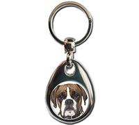 Boxer Dog Keyring. Heavy Quality Metal Gift Keyring. Double Sided Keychain. Puppy Dog Pet Gift.