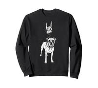 Boxer Dog Lover Cool Retro Vintage Goth Alt Metal Emo Sweatshirt