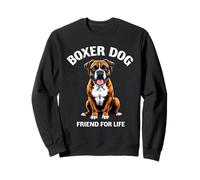 Boxer Dog Lover Design "Friend For Life" Boxer Dog Sweatshirt