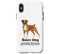 Boxer Dog Loyal to the Bone Silly to the Core Pet Style Case for iPhone X/XS