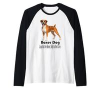 Boxer Dog Loyal to the Bone Silly to the Core Pet Style Raglan Baseball Tee