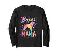 Boxer Dog Mama Design Colorful Boxer Dog Mom Long Sleeve T-Shirt