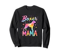 Boxer Dog Mama Design Colorful Boxer Dog Mom Sweatshirt