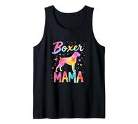 Boxer Dog Mama Design Colorful Boxer Dog Mom Tank Top
