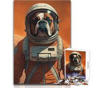 Boxer Dog Mars Jigsaw Puzzles 1000 Pieces Cognitive Development Fun Game Special Thoughtful Celebration Present Size 50x75cm